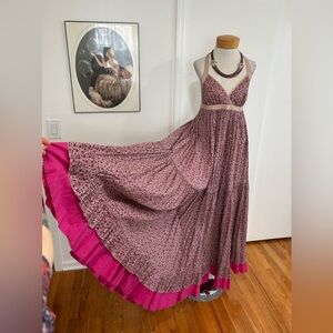 SALE!!  Moda International Sexy Boho Floral Tiered Full Circle Maxi Dress